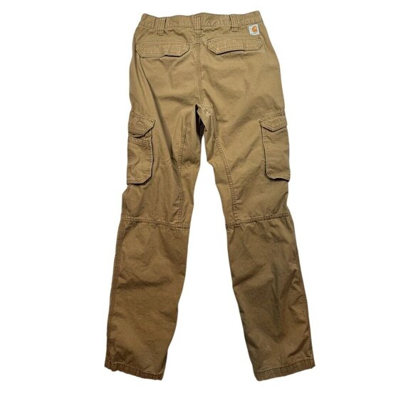 Carhartt Force Tappen Cargo Work Pants Tan Khaki Workwear Relaxed Fit Mens 34x36 - Picture 3 of 11